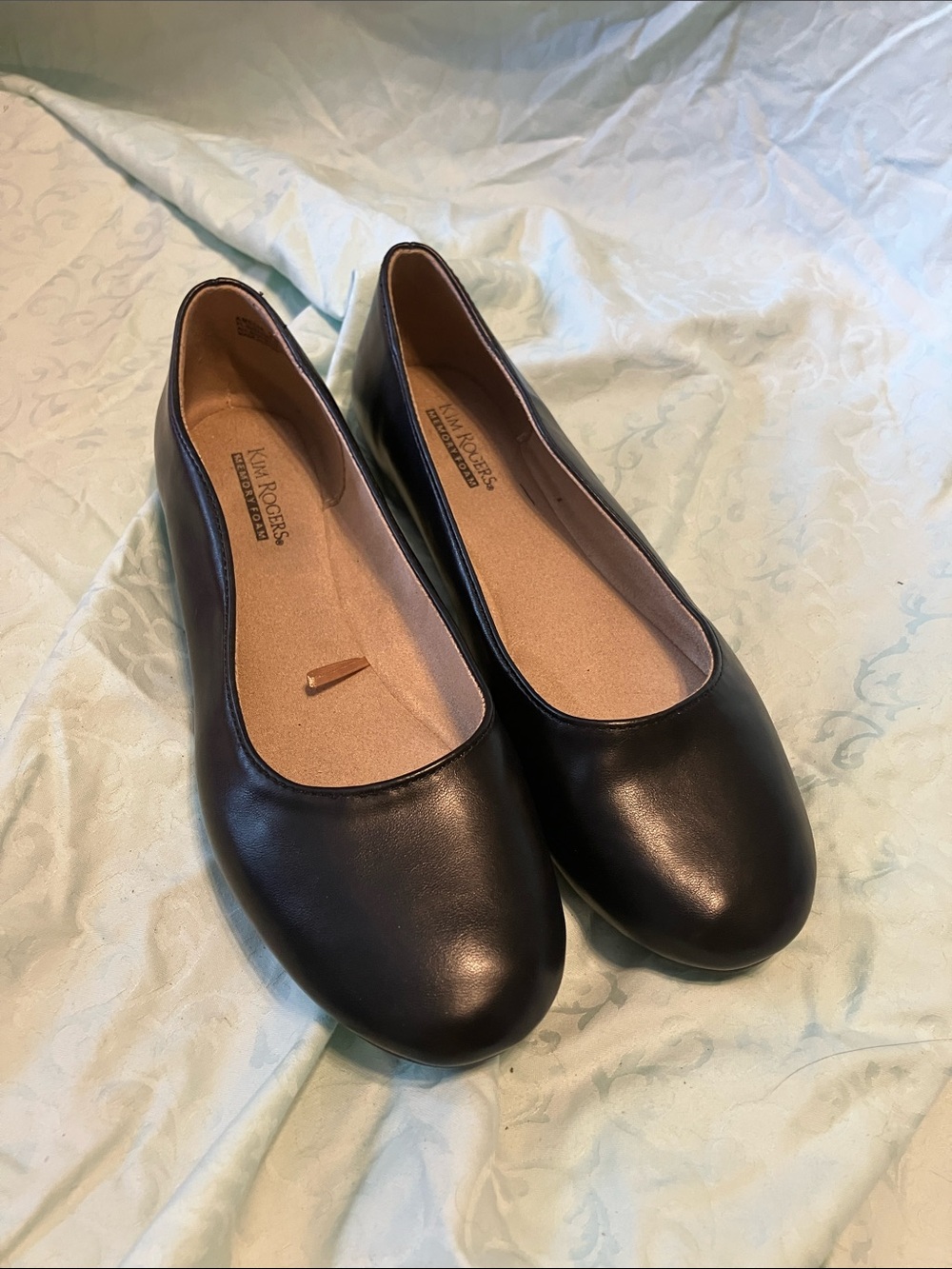 Kim Rogers Black Round-Toe Ballet Flats